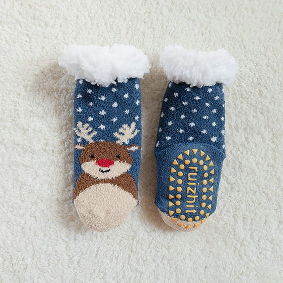 Kids Sock Trends Baby Slipper Socks Warm Non- Fuzzy Christmas Toddler Footwear Soft Warmth Winter Socks