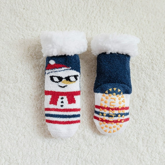 Kids Sock Trends Baby Slipper Socks Warm Non- Fuzzy Christmas Toddler Footwear Soft Warmth Winter Socks
