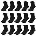 thumbnail image 1 of Kids Socks 15 Pairs Crew Socks for Toddler Boys Girls 1-13 Years Athletic School Mid Cut Socks Multipack, 1 of 5