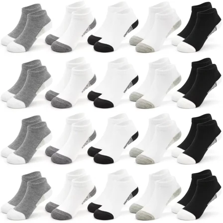 Kids Socks, 20 Pairs Low Cut Ankle Short Athletic Socks for Boys Girls Toddler 1-13 Years