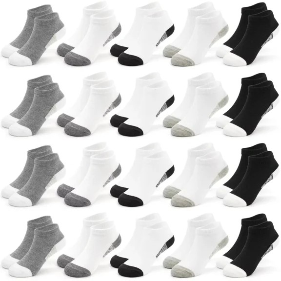 Kids Socks, 20 Pairs Low Cut Ankle Short Athletic Socks for Boys Girls Toddler 1-13 Years