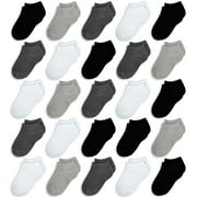 TPHON Kids Socks, 25 Pairs Toddler Socks Low Cut for Boys Girls 1-13 Years Old Back to School Children Ankle Socks Set