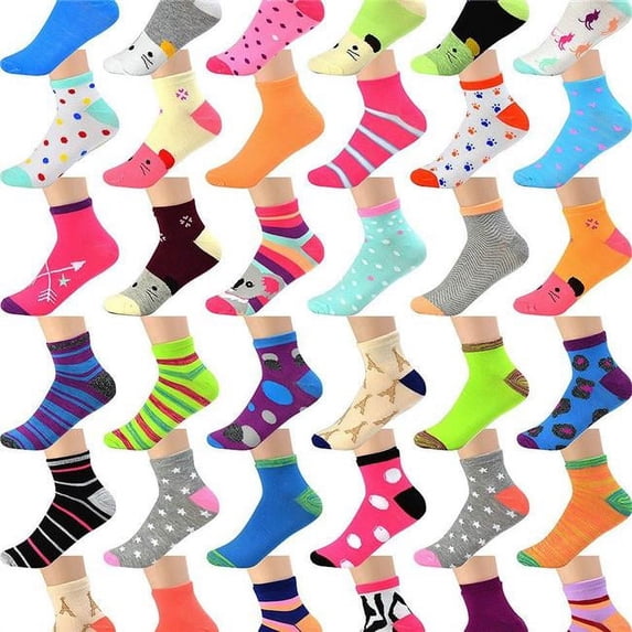 Kids Socks, Assorted Color - Size 2-8 - Case of 480 - 480 Per Pack