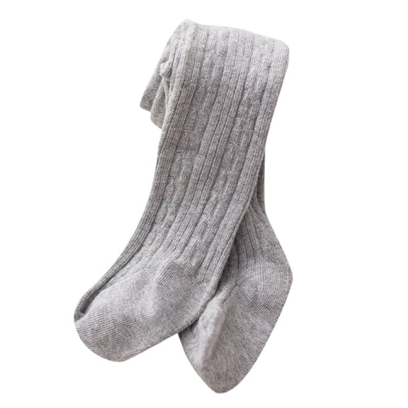 Kids Socks, Baby Toddler Girls Boys Cable Knit Tights Cotton Footed Leggings Pantyhose Stocking Pants 0 To 6Years(Grey,2-4 Years)