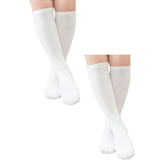 Kids Socks Boys Girls Thin White School Ankle Socks Breathable Comfortable Casual Crew Socks For Daily Wear *2PCS(White 2PCS,XL)