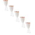 thumbnail image 1 of Kids Socks Boys Girls Thin White School Ankle Socks Breathable Comfortable Casual Crew Socks For Daily Wear *5PCS(White 5PCS,XL), 1 of 9