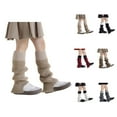 thumbnail image 1 of Kids Socks Girls Knitted Leg Warmers Loose Socks Knee High Hosiery Ballet Style Leg Sleeves for Kids Dance & Winter Layering, 1 of 4