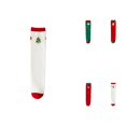 thumbnail image 1 of Kids Socks for Girls, Mid Crew Length Holiday Themed Knee High Stockings with Cartoon Santa & Reindeer Patterns, Soft Warm Ankle Socks for School, Party, Daily Wear & Christmas Celebrations, 1 of 9