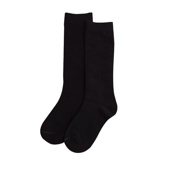 Kids Socks, School Season Solid Color Knee High Warm And Comfortable Stockings Children's Stocks For Kids Boys And Girls, Girls' Socks(Black,2-4 Years)