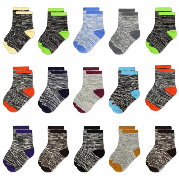 Kids Socks Toddler Crew Socks Boys Girls Tough Breathable Comfy Socks for Child Aged 1-14