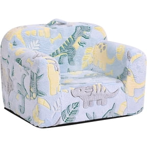 Kids Sofa, Childrens Couch with Carry Handle, Portable Kids Foam Sofa Couch, Lightweight Kids Chair for Playroom, Dorm Room, Small Space, Dinosaur