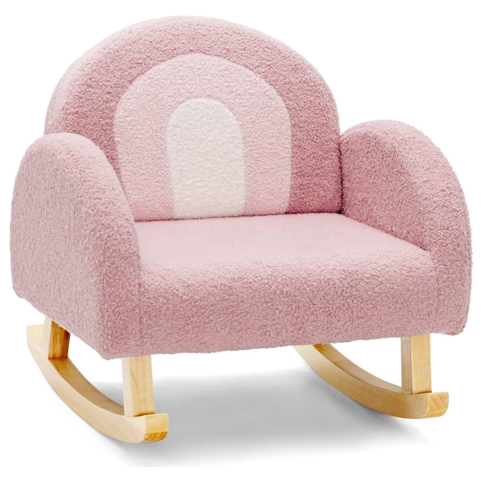 Kids Sofa, Toddler Rocking Chair with Solid Wooden Frame, Anti-Tipping Design, Plush Fabric, Children Armchair for Nursery Kindergarten Playroom Preschool, Gift for Boys Girls ()