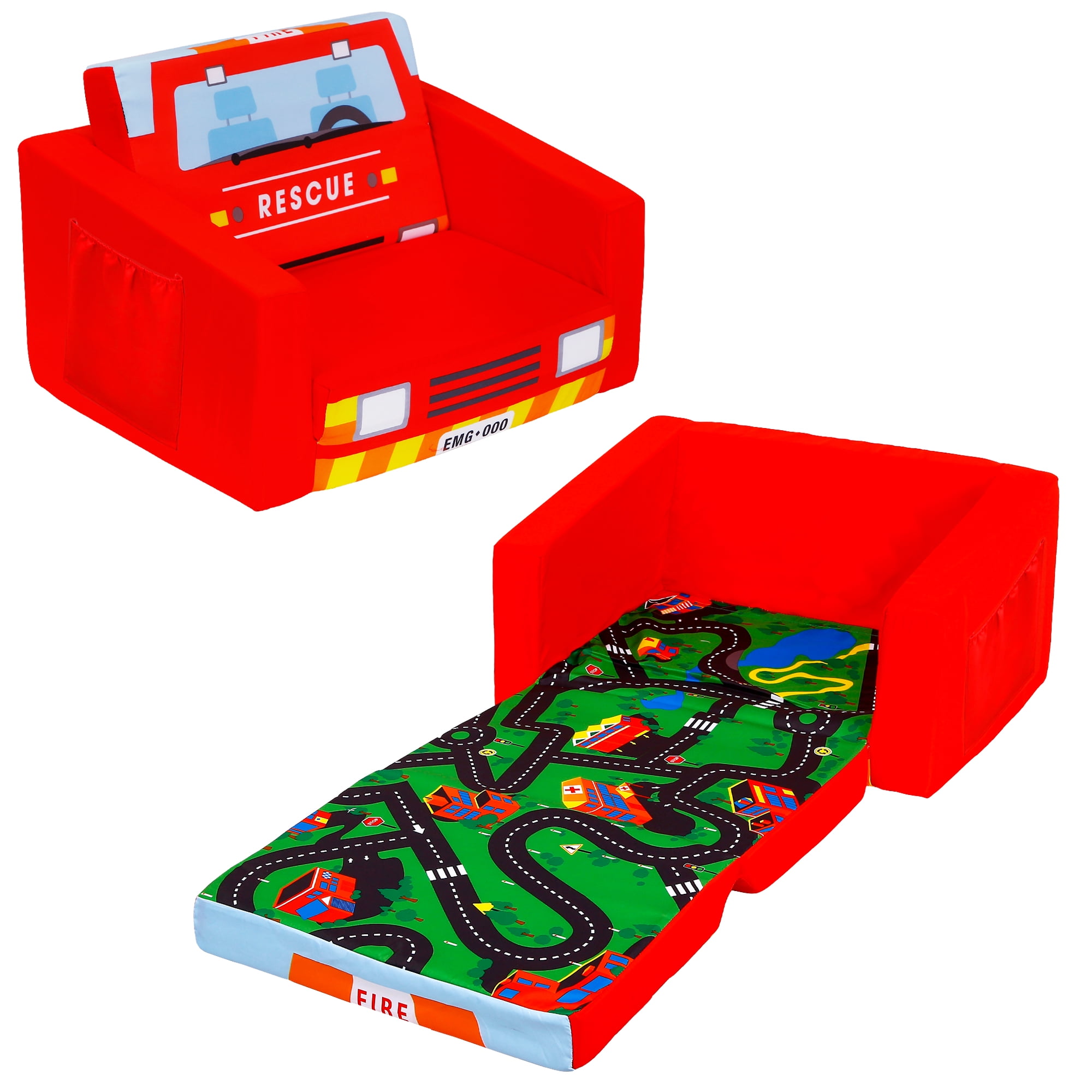 Kids Sofas Children's Sofa Bed Baby's Upholstered Couch Sleepover Chair