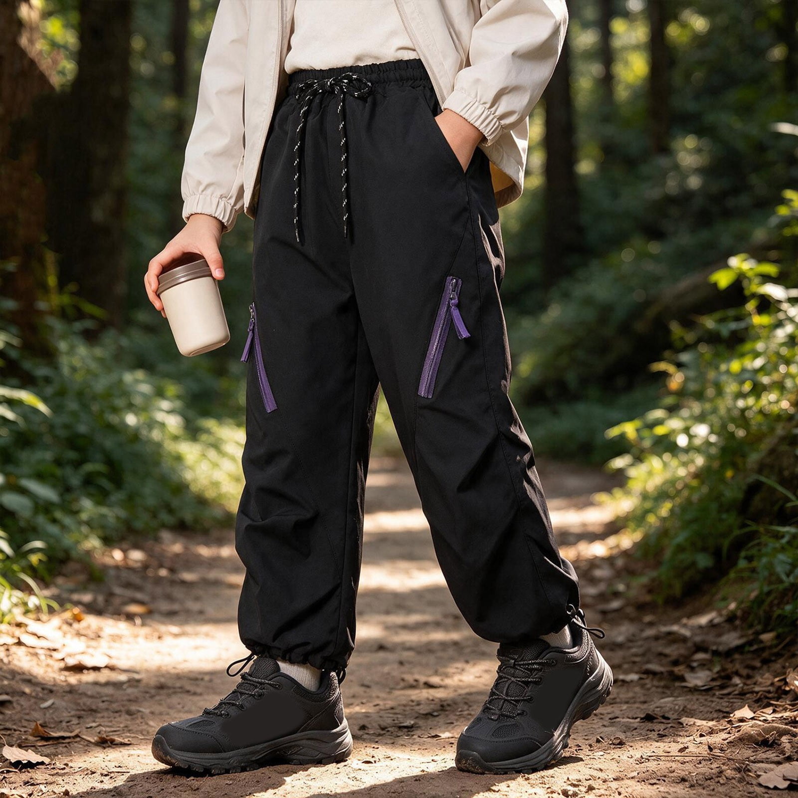 Kids Soft Outer Pants Windproof Lined Winter Trousers For Boys Girls ...