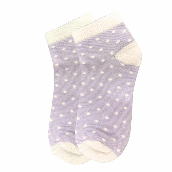 Kids Soft Stretchy Comfortable Fit Purple Ankle Socks: 1 Pair