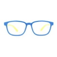 thumbnail image 1 of Kids Soft TR90 Plastic Rectangle Blue Light Filtering Computer Glasses Blue Yellow, 1 of 4