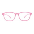 thumbnail image 1 of Kids Soft TR90 Plastic Rectangle Blue Light Filtering Computer Glasses Pink, 1 of 4
