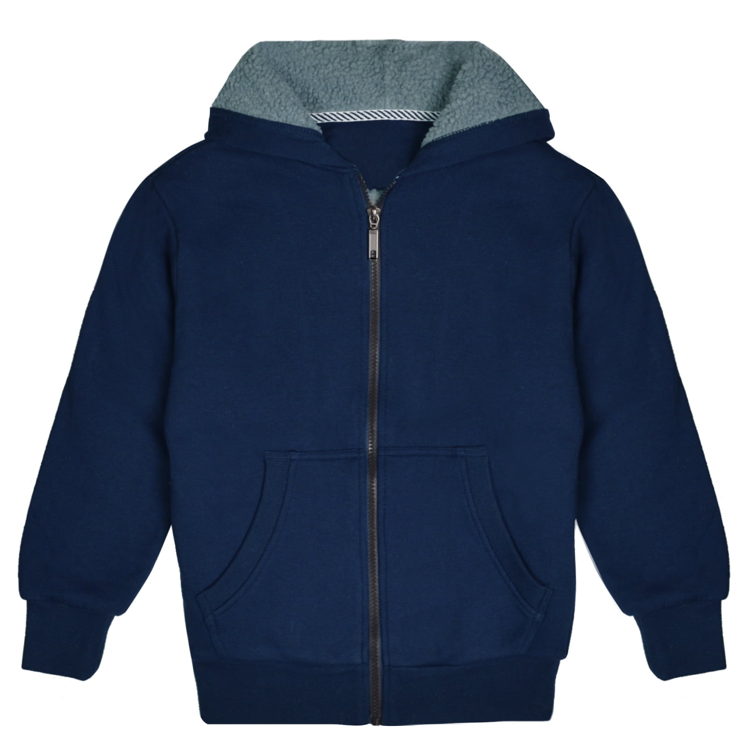 Kids Fluffy Fleece Pocket Jacket (2-3y) - Sky Blue