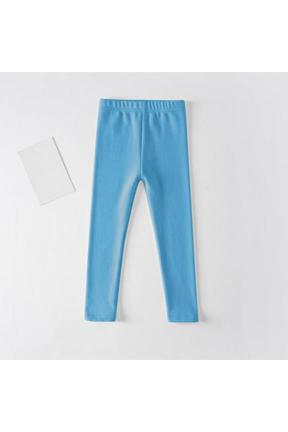 Kids' Soft Yoga Leggings,Breathable Cotton For Girls Toddler Size, Stretchy & Cozy Blue 11 Years