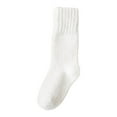 thumbnail image 1 of Kids Solid Color Crew Socks for Winter Thick Warm and Comfy Indoor Outdoor Everyday Wear, 1 of 4