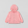 thumbnail image 1 of Kids' Solid Color Hooded Zip-Up Jacket with Pockets, Medium Size Outerwear for Boys and Girls in Spring and Fall, Limited Time Offer Under 10 Dollars, 1 of 3