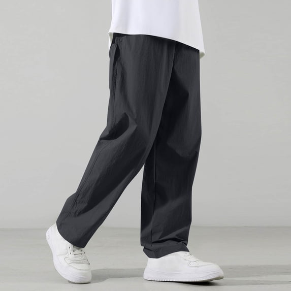 Kids' Solid Color Mosquito Repellent Pants, Elastic Waist with Pockets, Lightweight & Comfortable Style, Ideal for Outdoor Play & Daily Activities, 5-16 Years Dark Gray 15-16 Years