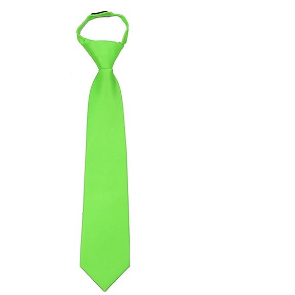 Kids Solid Color Zipper Tie 14 inch Boys Zipper Neckties Children Wedding Tie