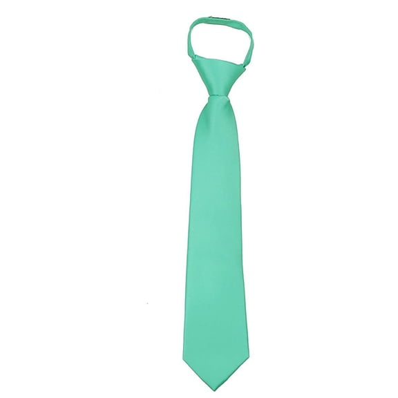 Kids Solid Color Zipper Tie 14 inch Boys Zipper Neckties Children Wedding Tie