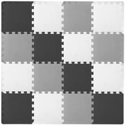 ProSource Kids Solid Colors Foam Puzzle Floor Play Mat, 36 or 16 tiles
