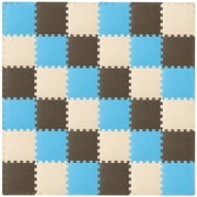 ProSource Kids Solid Colors Foam Puzzle Floor Play Mat, 36 or 16 tiles