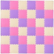 ProSource Kids Solid Colors Foam Puzzle Floor Play Mat, 36 or 16 tiles