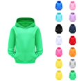 thumbnail image 1 of Kids Solid Hoodie Long Sleeve Hooded Pullover Warm Casual Sweatshirt for Boys Girls, 1 of 4