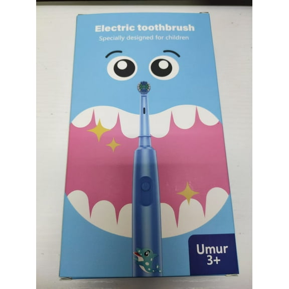 Kids Sonic Electric Toothbrush for Boys & Girls - Toddler & Baby Fun Electric Toothbrushes for Kids Ages 3+ Children Mechanical Electric Toothbrush,with Built in Smart Timer,IPX7 Water Resistant,Blue