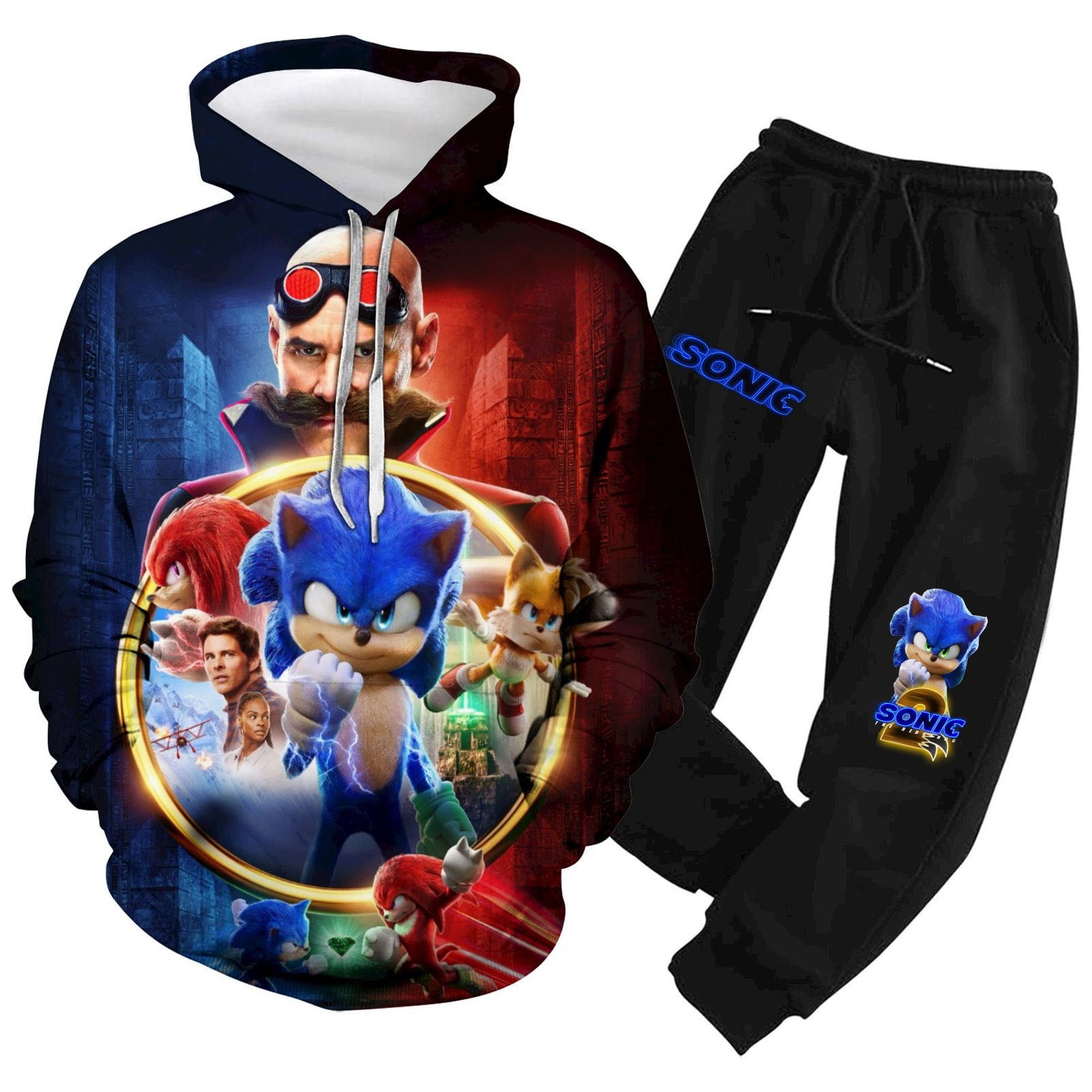 Sonic the Hedgehog Sweat Enfant Garcon Sonic, Sweats à Capuche