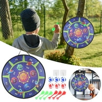 Kids Space Themed Dart Board Game, Dinosaur Design Double Player Competitive, Throwing Activity Indoor Outdoor