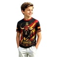 thumbnail image 1 of Kids Spain Bull Graphic Football Short Sleeve T Shirt Boys Girls Soccer Training Uniform Sport Casual Fan Tee 3 Years-16 Years, 1 of 4
