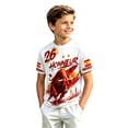 thumbnail image 1 of Kids Spain Bull Graphic Football Short Sleeve T Shirt Boys Girls Soccer Training Uniform Sport Casual Fan Tee 3 Years-16 Years, 1 of 4