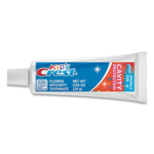 Kids' Sparkle Toothpaste, Blue, Bubblegum Flavor, 0.85 oz Tube, 72/Carton Kids' Sparkle Toothpaste, Blue, Bubblegum Flavor, 0.85 oz Tube, 72/Carton