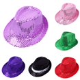 thumbnail image 1 of Kids Sparkly Sequin Top Hat For Performance Dance Party Stage Dress Up Themed Celebration, 1 of 3