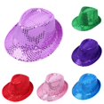 thumbnail image 1 of Kids Sparkly Sequin Top Hat Performance Accessory for Dance Party Stage Show and Birthday Celebration, 1 of 3