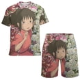 thumbnail image 1 of Kids Spirited Away Short Sleeve T-Shirt And Shorts Outfit Set Athletic Mesh Shorts Set for Boys, 1 of 7