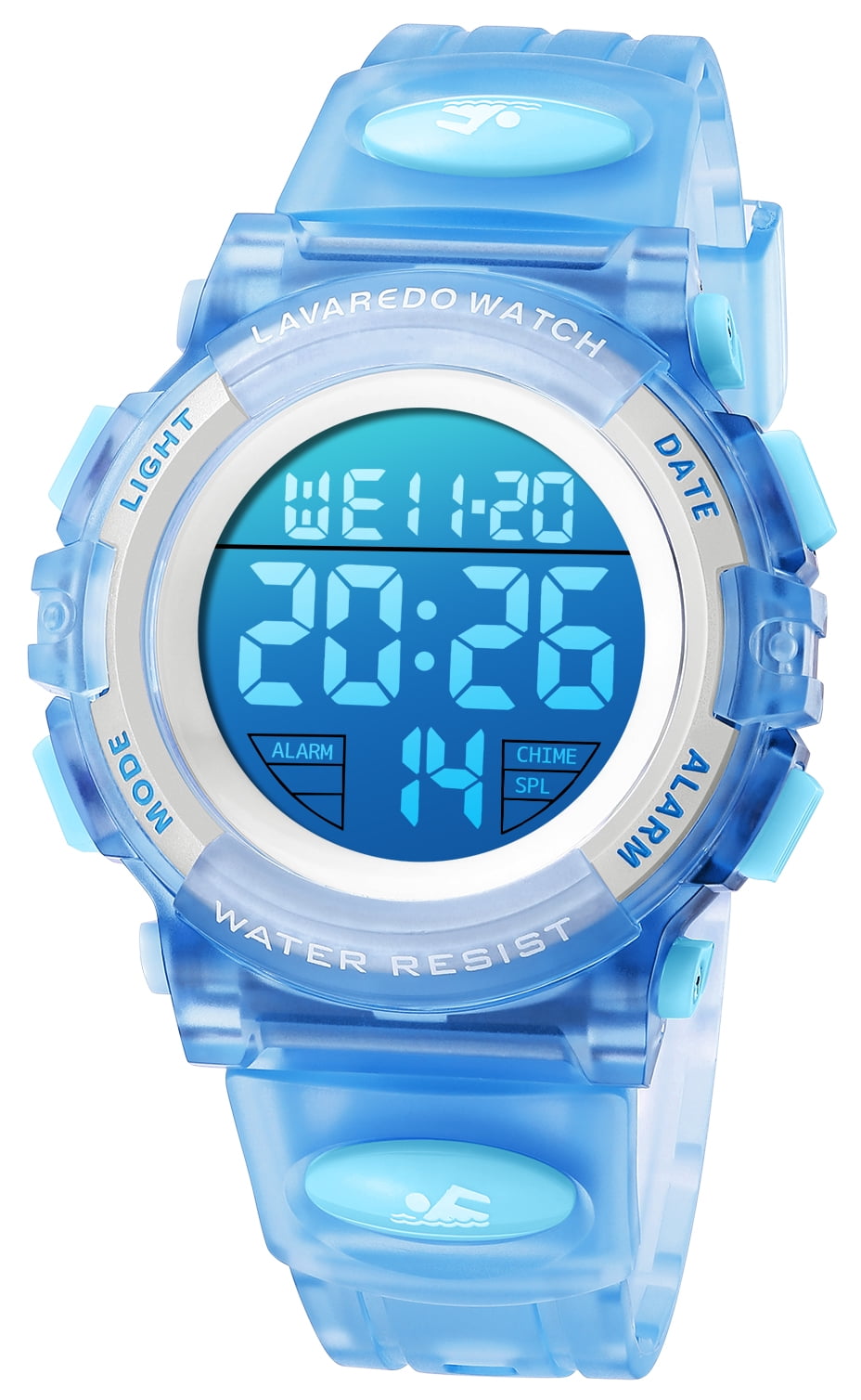Kids Sport Digital Watch with Shockproof Silicone Strap,50M Waterproof ...