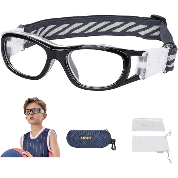 Kids Sports Glasses Basketball Football Safe Training Goggles Anti Fog 7-12