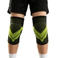 thumbnail image 1 of Kids Sports Knee Pads, Thick Padded Breathable Knee Sleeve Protector, Shock‑Absorbing Knee Guard for Basketball Running Cycling Outdoor Sports for Children(Green,M), 1 of 5
