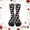 thumbnail image 1 of Kids Sports Socks Six Seven 6 7 Graphic Print Youth Crew Socks, 1 of 3