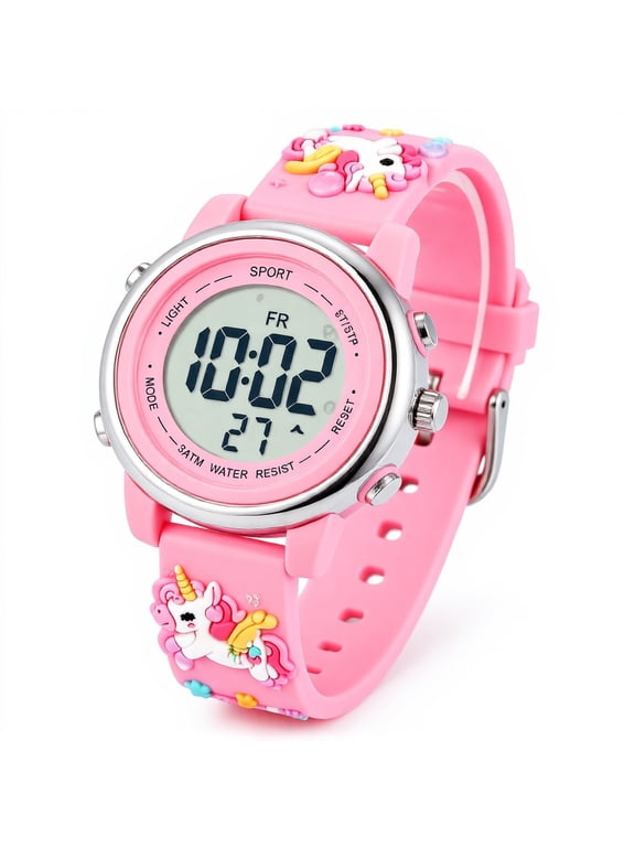 Kids Sports Watch with Waterproof & Shockproof, Glow-in-the-Dark LED Backlight, Alarm Clock, Durable Outdoor Electronic Watch for Boys Girls - Perfect Gift for Children