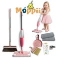 thumbnail image 1 of Kids Spray Mop Toy Set, Real Working Water Sprayer, with Broom and Dust Pan, Educational Cleaning Toy for Ages 3+, Pink (Spray Mop), 1 of 5