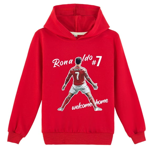 Kids Spring Autumn Cristiano Ronaldo Pullover Hoodies Comfy Breathable Long Sleeve Sweatshirt Tops Children's Clothes