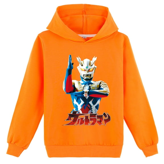 Kids Spring Autumn Ultraman Pullover Hoodies Long Sleeve Sweatshirt Tops for Children's