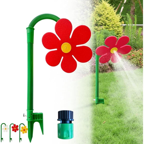 Kids Sprinkler, 360° Rotating Funny Sun Flower Lawn Sprinkler for Yard Watering,Durable Garden Sprinkler for Irrigation,Patio,Lawn & Garden